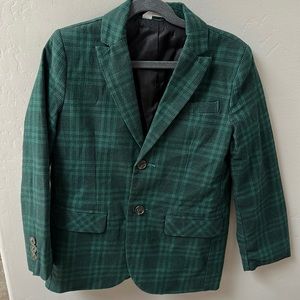 Cat and Jack Boys Green and black blazer size 7